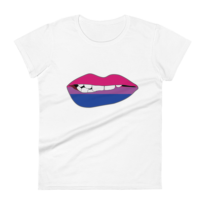 Biting Lips - Bisexual Flag Women's short sleeve t-shirt