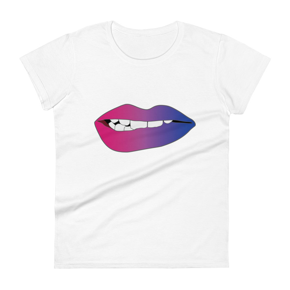 Biting Lips - Bisexual Pride - Gradient Women's short sleeve t-shirt