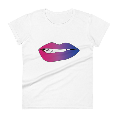 Biting Lips - Bisexual Pride - Gradient Women's short sleeve t-shirt