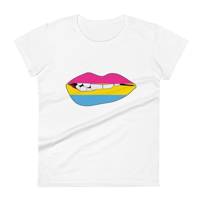 Biting Lips - Pansexual Flag Women's short sleeve t-shirt