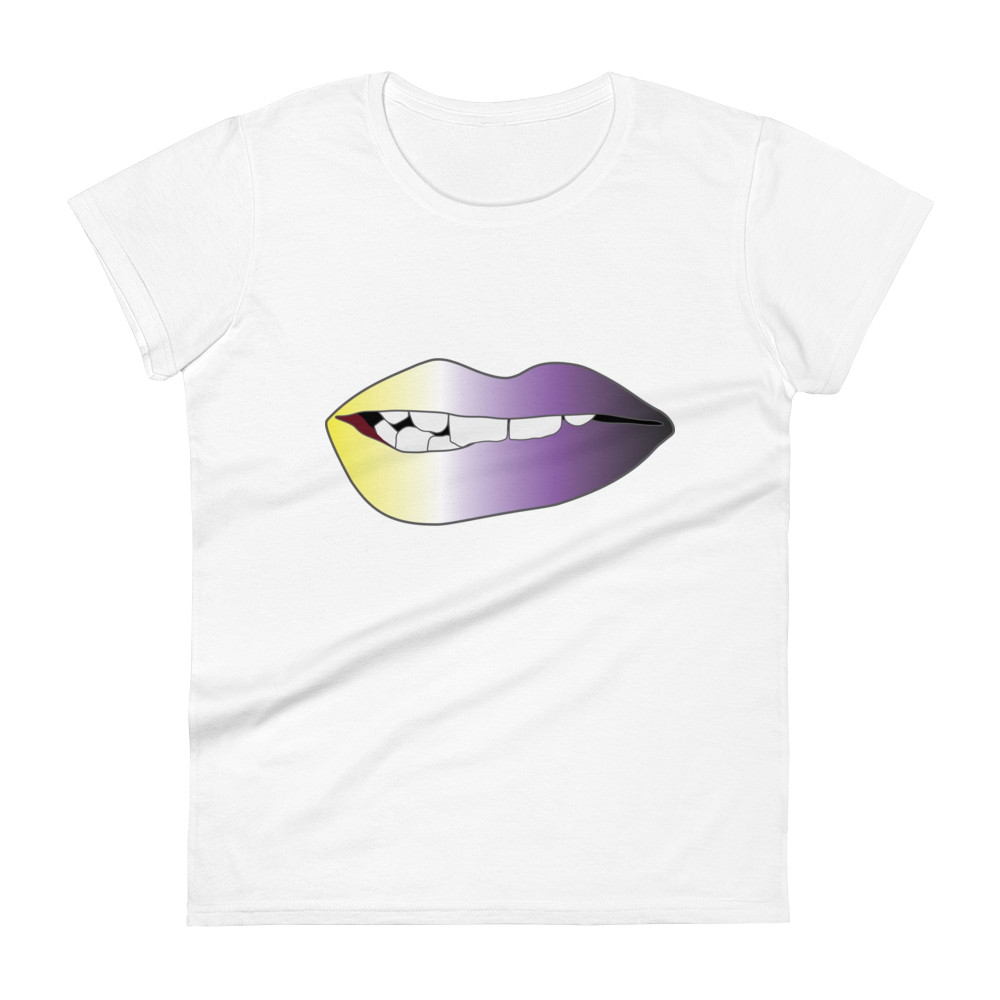 Biting Lips - Non-binary Pride - Gradient Women's short sleeve t-shirt