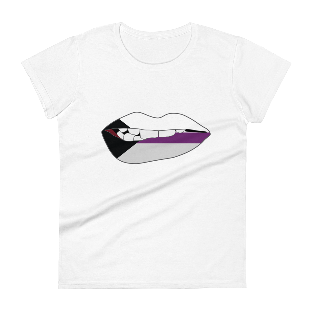 Biting Lips - Demisexual Flag Women's short sleeve t-shirt