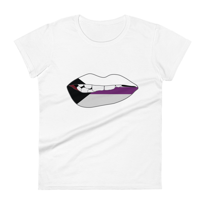 Biting Lips - Demisexual Flag Women's short sleeve t-shirt