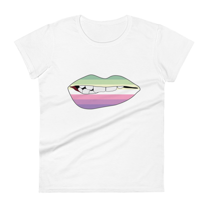 Biting Lips - Genderfae Flag Women's short sleeve t-shirt