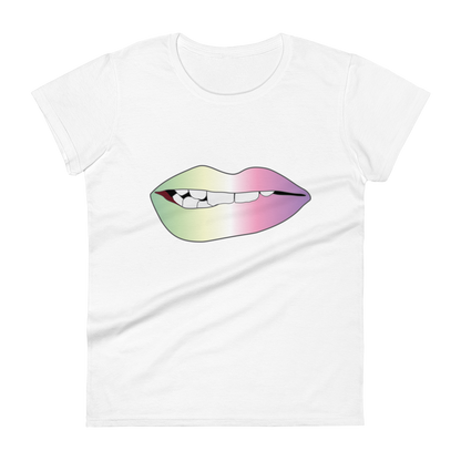 Biting Lips - Genderfae Pride - Gradient Women's short sleeve t-shirt