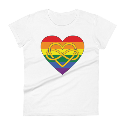 Polyamory Infinity Heart Rainbow Pride Women's short sleeve t-shirt