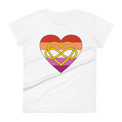 Polyamory Infinity Heart Lesbian Pride Women's short sleeve t-shirt