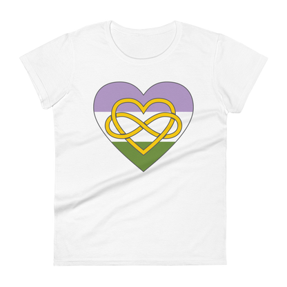 Polyamory Infinity Heart Genderqueer Pride Women's short sleeve t-shirt