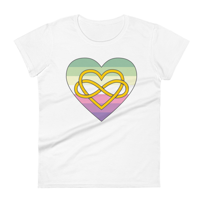 Polyamory Infinity Heart Genderfae Pride Women's short sleeve t-shirt