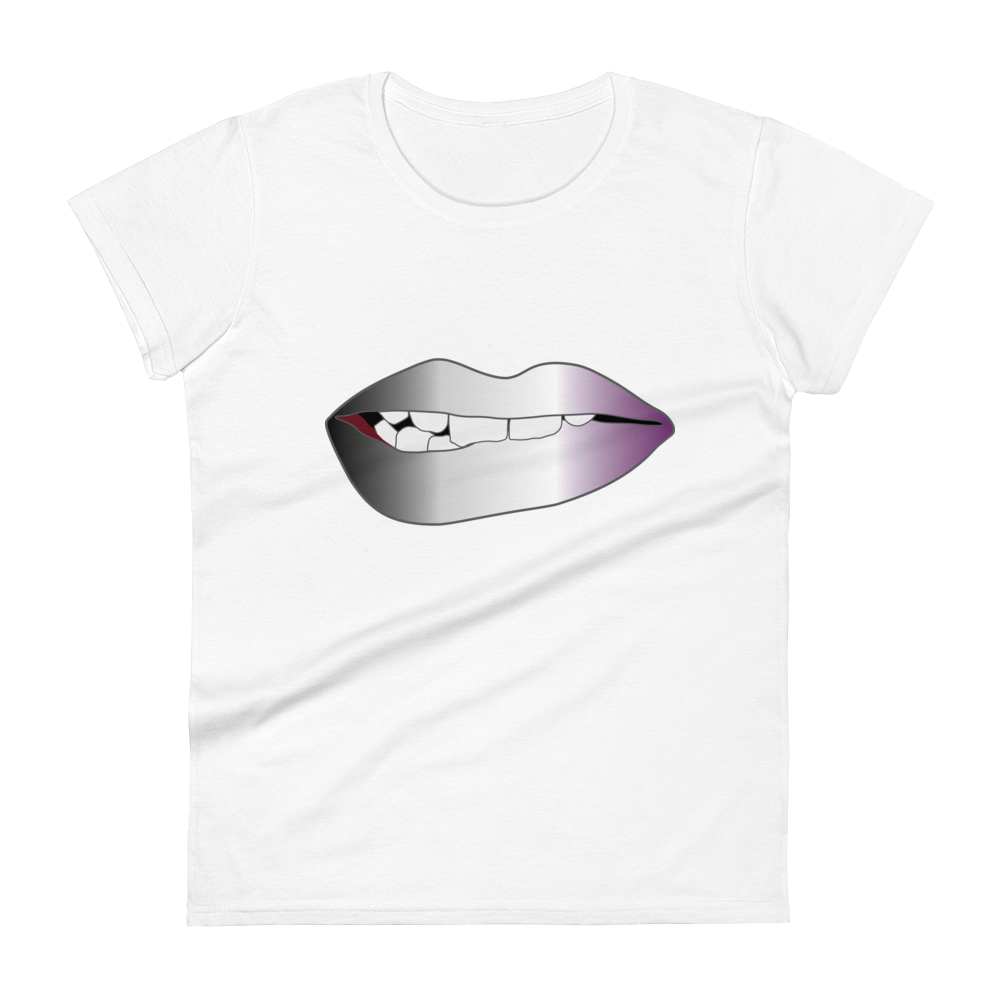 Biting Lips - Asexual/Demisexual Pride - Gradient Women's short sleeve t-shirt