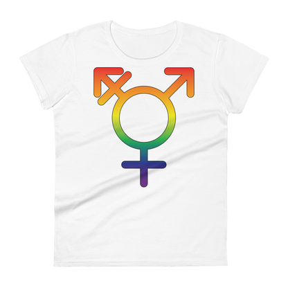 Transgender Symbol - Rainbow Pride Women's short sleeve t-shirt