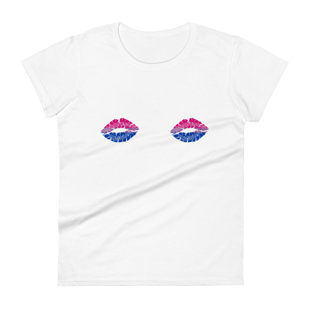 Bi Boob Kisses Women's short sleeve t-shirt