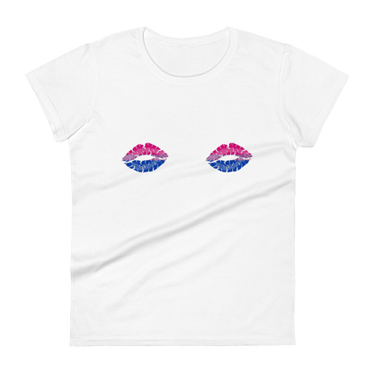 Bi Boob Kisses Women's short sleeve t-shirt