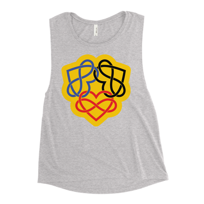 Poly Infinity Hearts Interlocked Ladies’ Muscle Tank