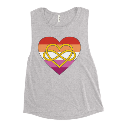 Polyamory Infinity Heart Lesbian Pride Ladies’ Muscle Tank