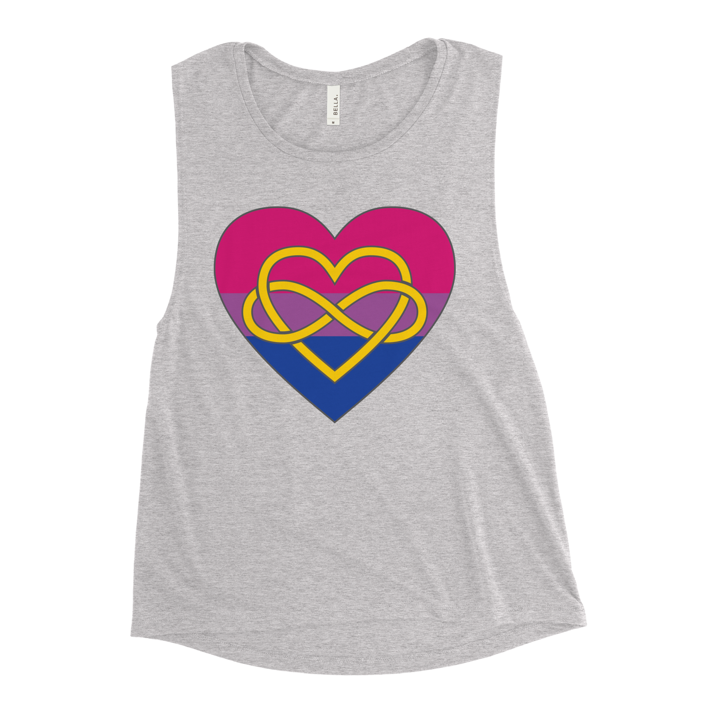 Polyamory Infinity Heart Bisexual Pride Ladies’ Muscle Tank