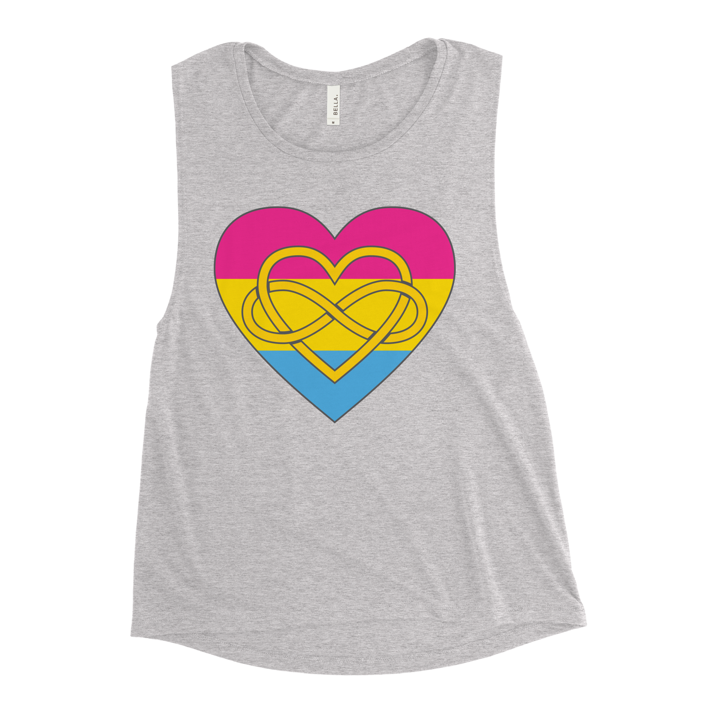 Polyamory Infinity Heart Pansexual Pride Ladies’ Muscle Tank