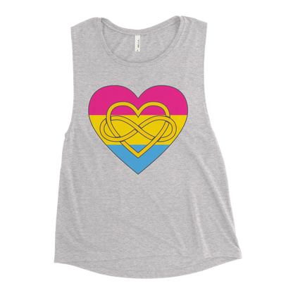 Polyamory Infinity Heart Pansexual Pride Ladies’ Muscle Tank