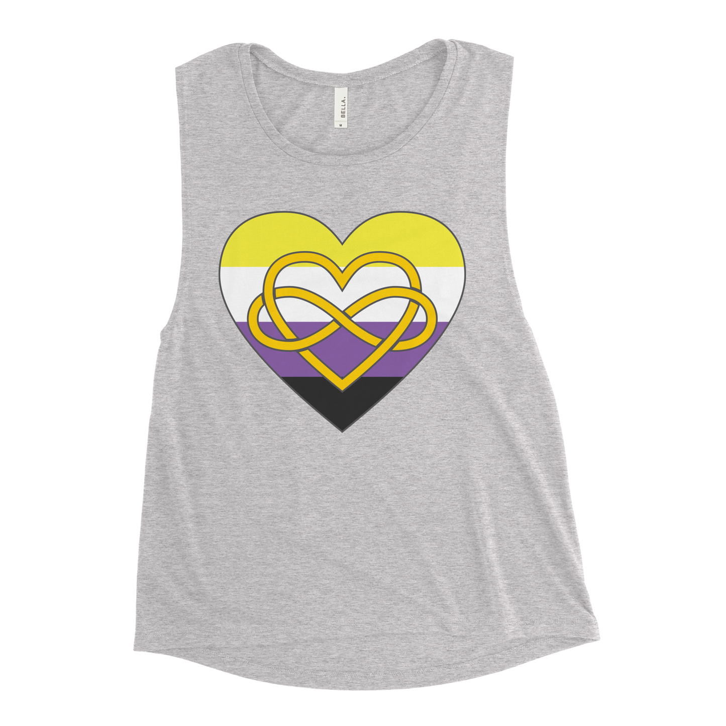 Polyamory Infinity Heart Non-binary Pride Ladies’ Muscle Tank