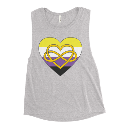 Polyamory Infinity Heart Non-binary Pride Ladies’ Muscle Tank