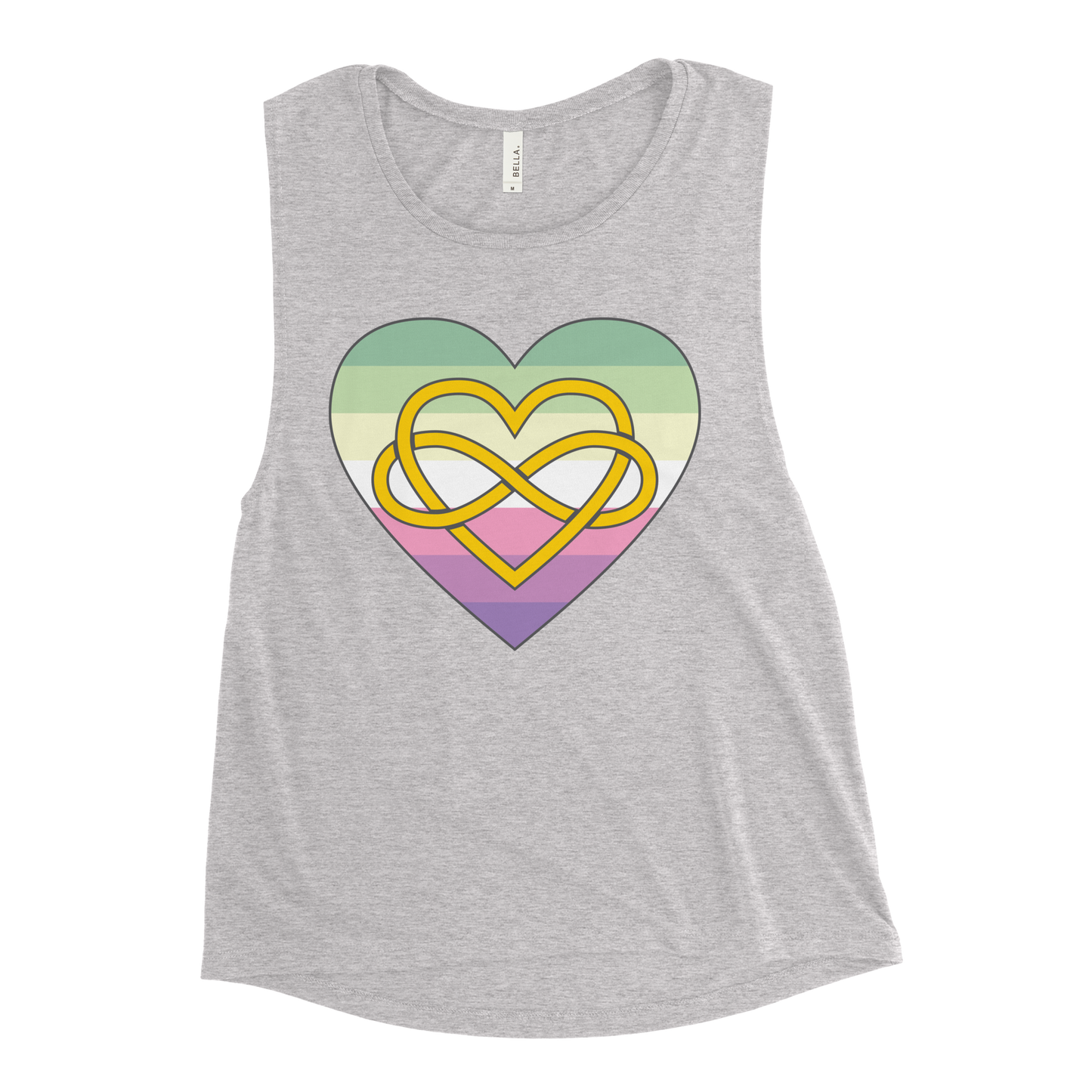 Polyamory Infinity Heart Genderfae Pride Ladies’ Muscle Tank