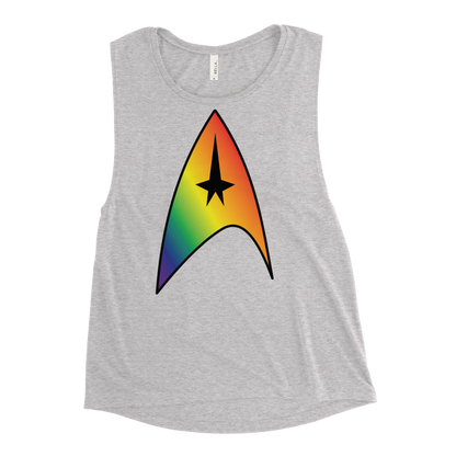 Starfleet Insignia - Rainbow Pride Ladies’ Muscle Tank