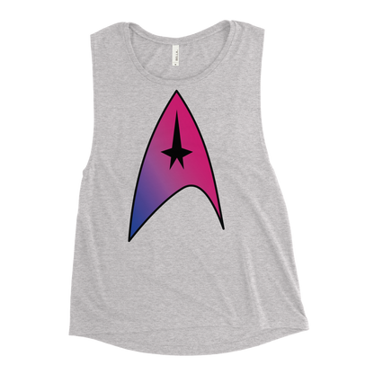 Starfleet Insignia - Bisexual Pride Ladies’ Muscle Tank