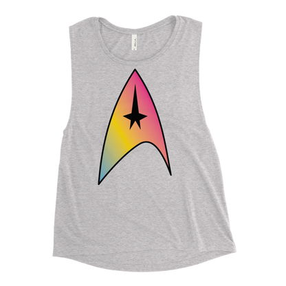 Starfleet Insignia - Pansexual Pride Ladies’ Muscle Tank