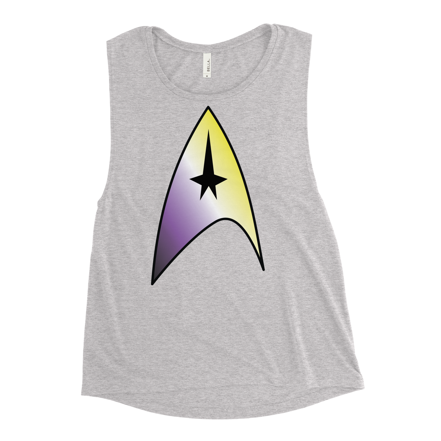 Starfleet Insignia - Non-binary Pride Ladies’ Muscle Tank