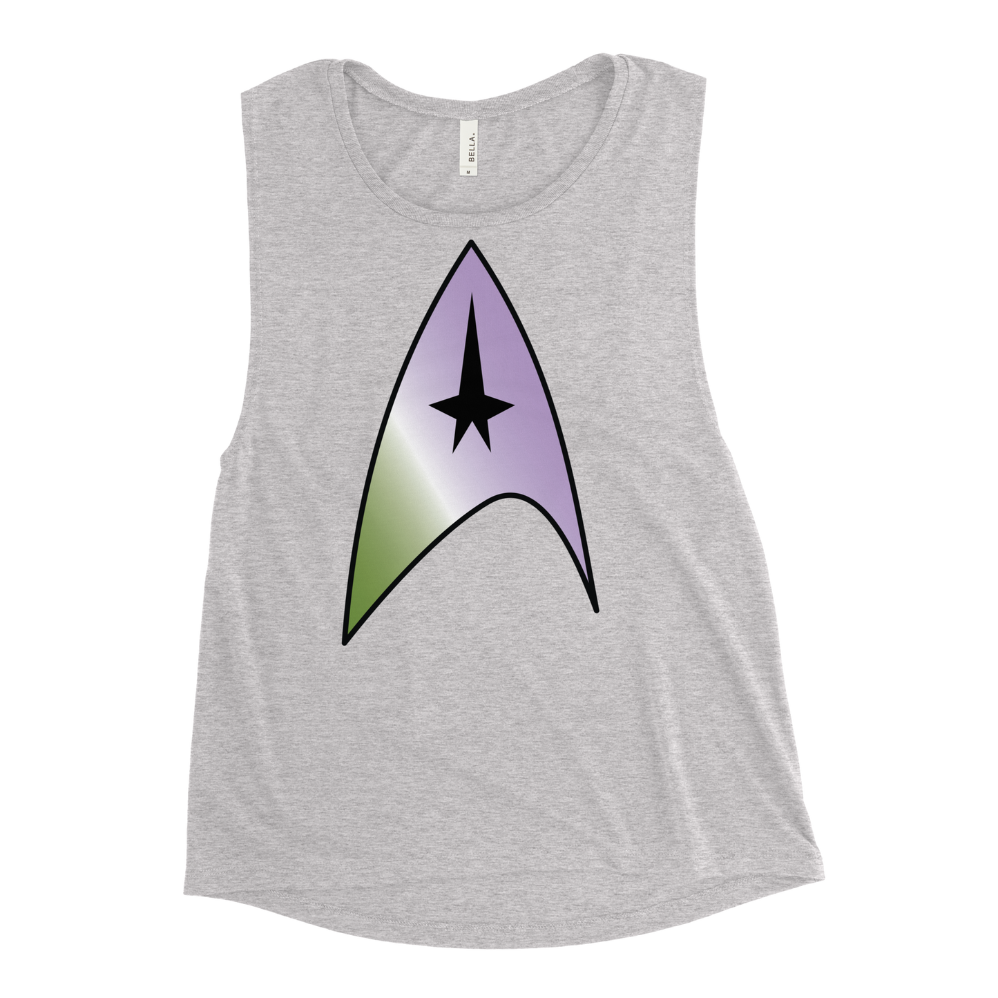 Starfleet Insignia - Genderqueer Pride Ladies’ Muscle Tank