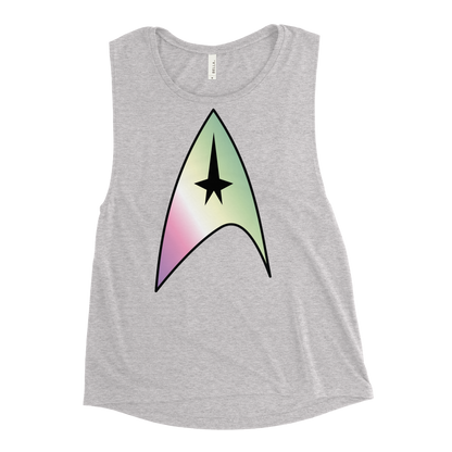 Starfleet Insignia - Genderfae Pride Ladies’ Muscle Tank