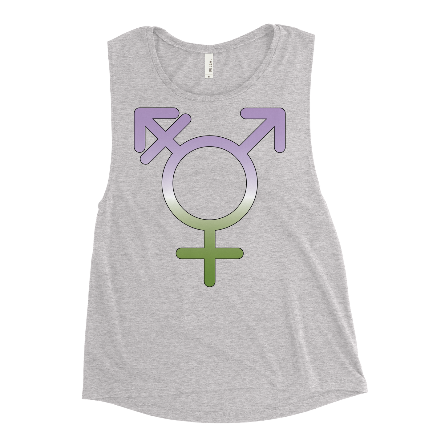 Transgender Symbol - Genderqueer Pride Ladies’ Muscle Tank