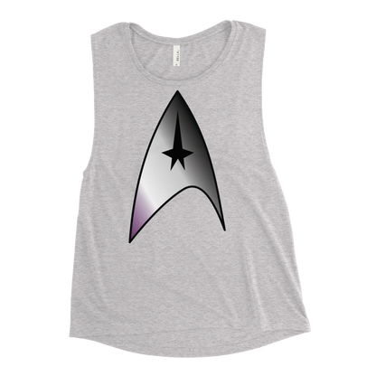 Starfleet Insignia - Asexual/Demisexual Pride Ladies’ Muscle Tank