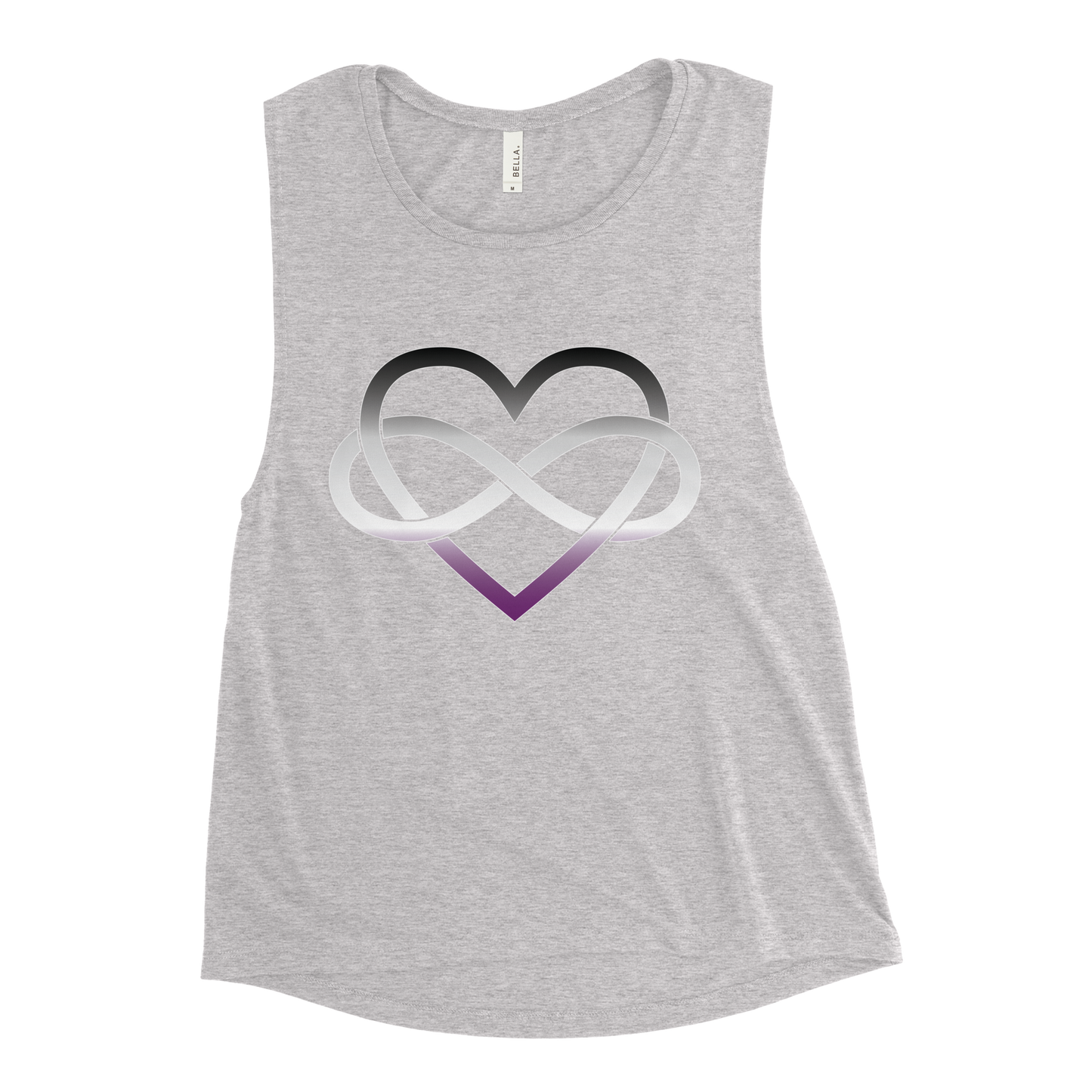 Polyamory Infinity Heart - Asexual/Demisexual Ladies’ Muscle Tank