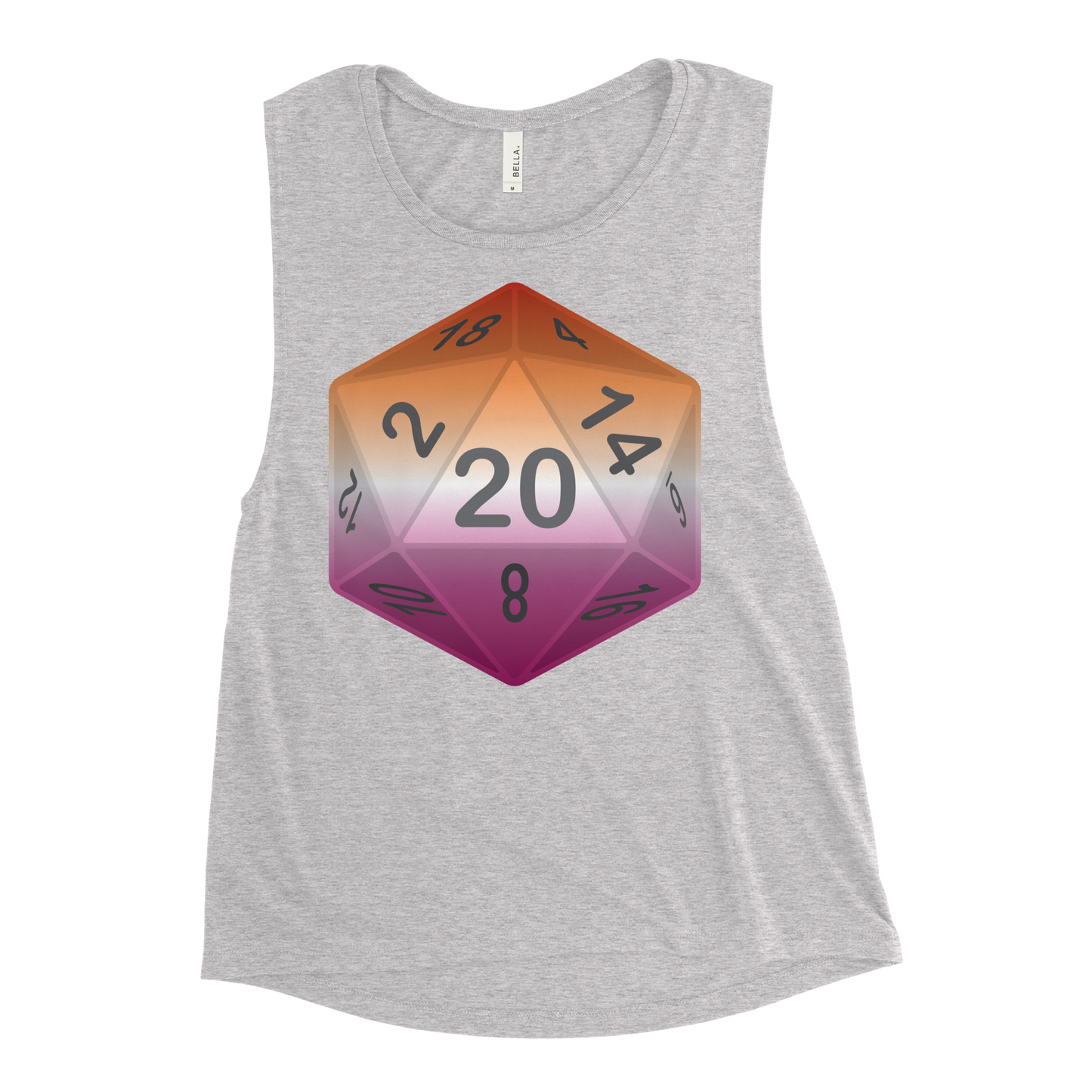 Pride Dice - Lesbian Ladies’ Muscle Tank