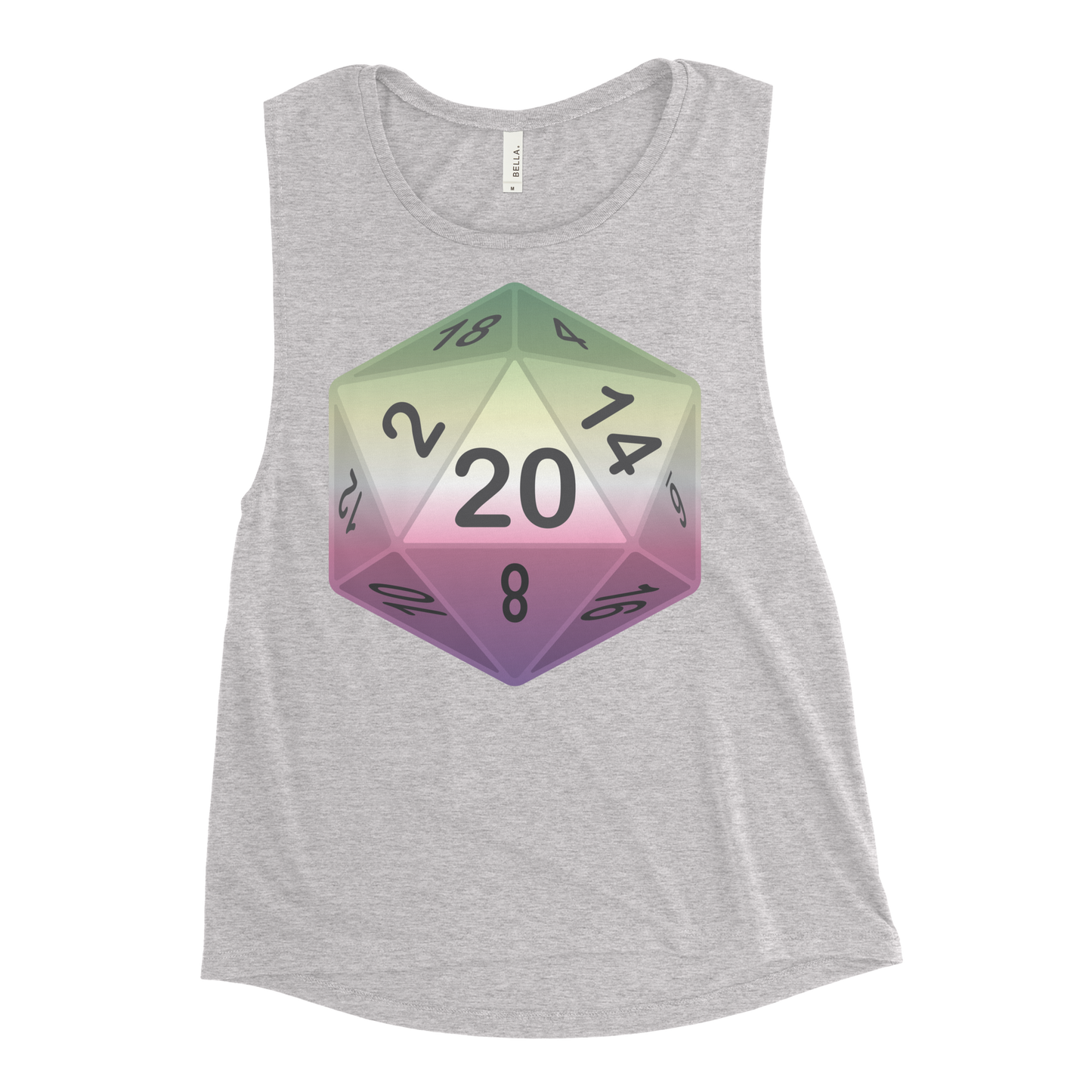 Pride Dice - Genderfae Ladies’ Muscle Tank