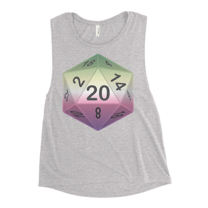 Pride Dice - Genderfae Ladies’ Muscle Tank