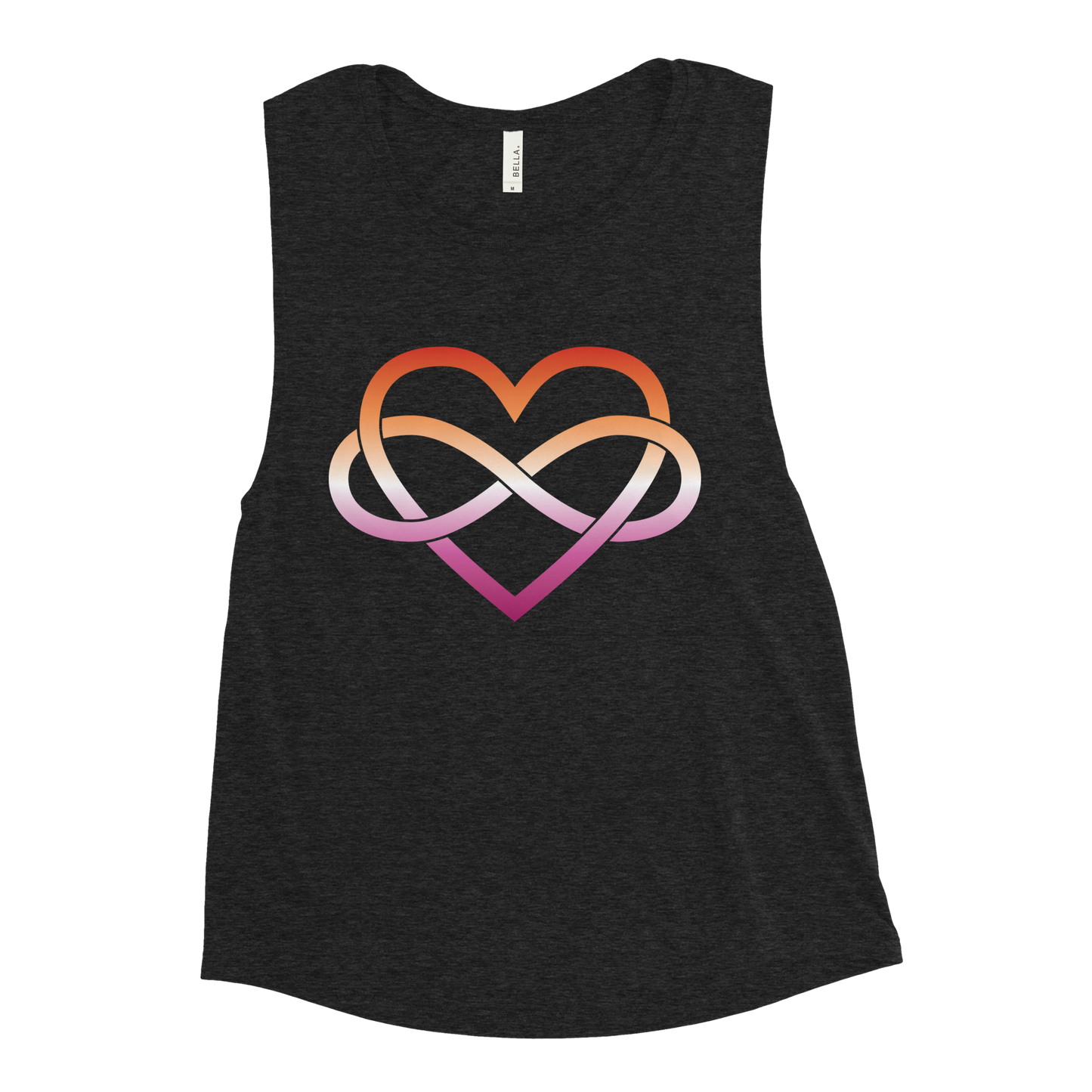 Polyamory Infinity Heart - Lesbian Ladies’ Muscle Tank