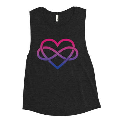 Polyamory Infinity Heart - Bisexual Ladies’ Muscle Tank