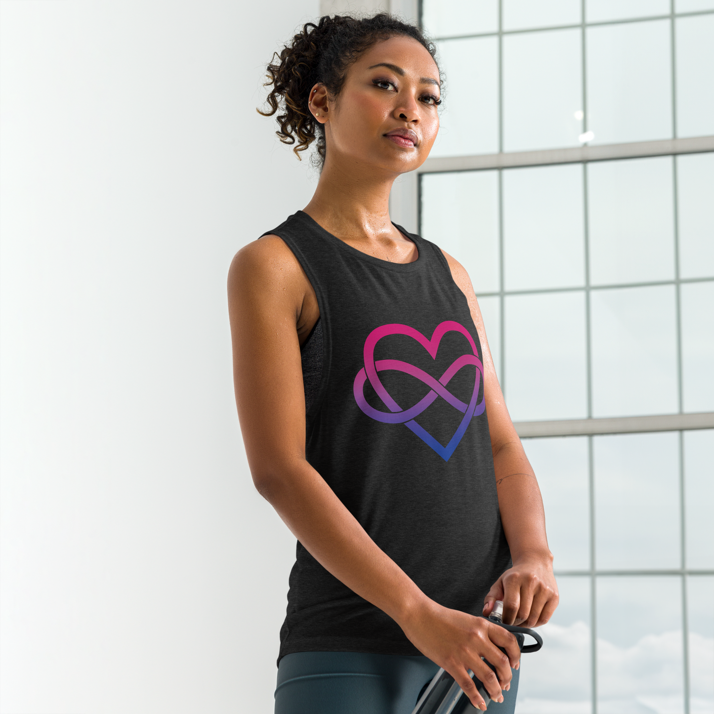 Polyamory Infinity Heart - Bisexual Ladies’ Muscle Tank