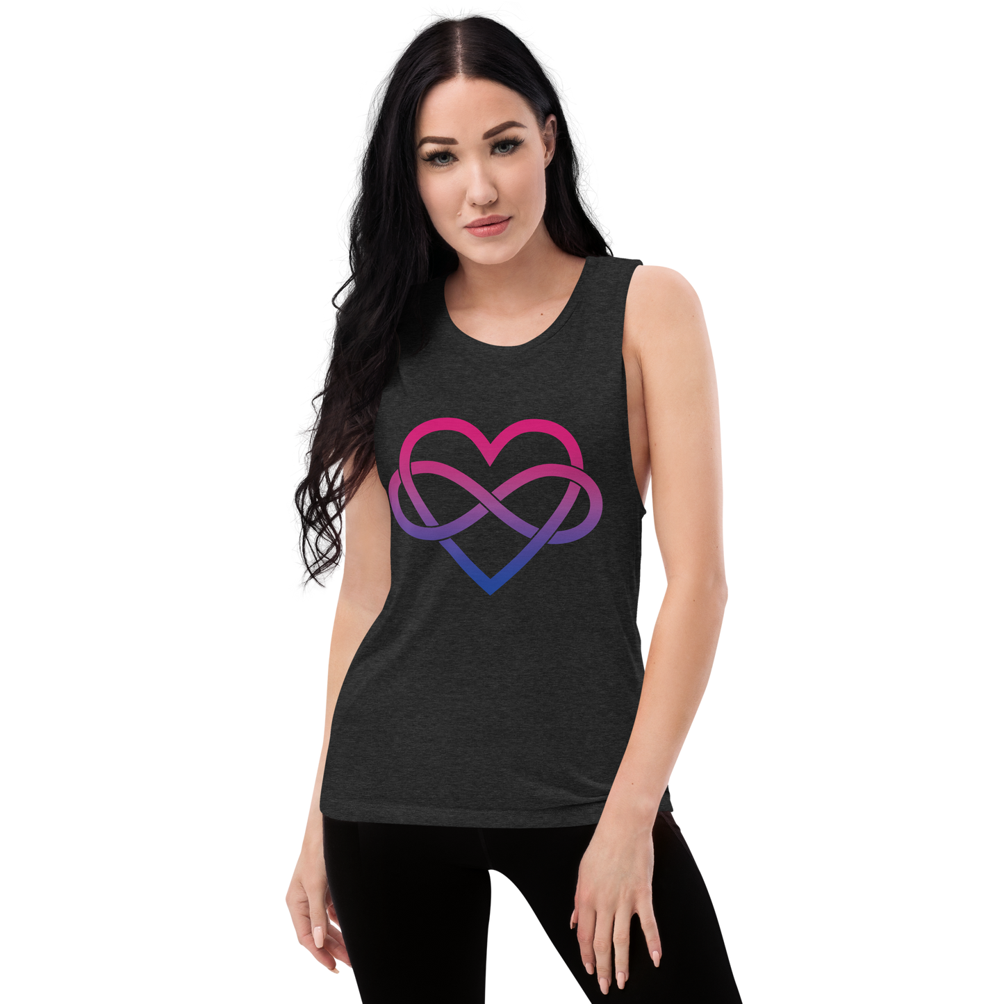 Polyamory Infinity Heart - Bisexual Ladies’ Muscle Tank