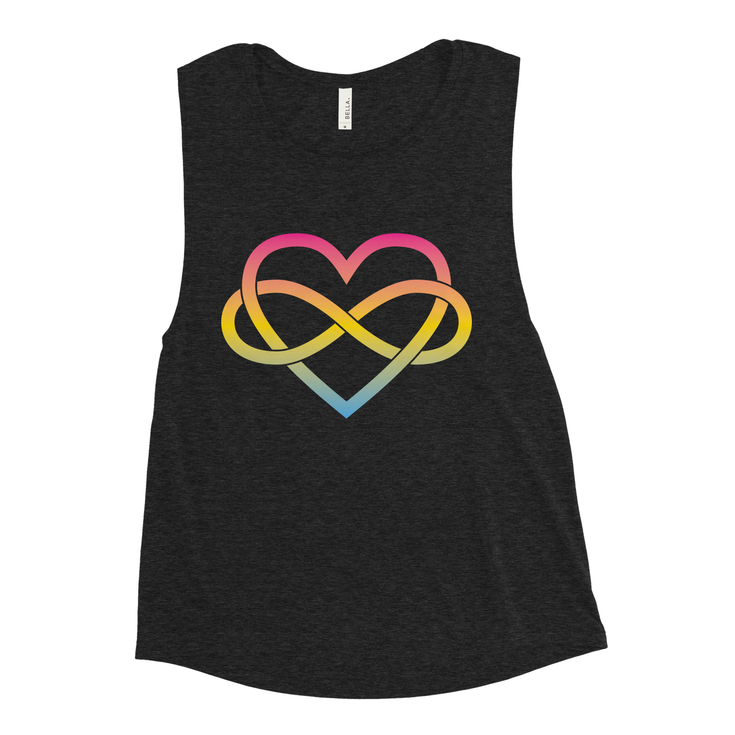 Polyamory Infinity Heart - Pansexual Ladies’ Muscle Tank