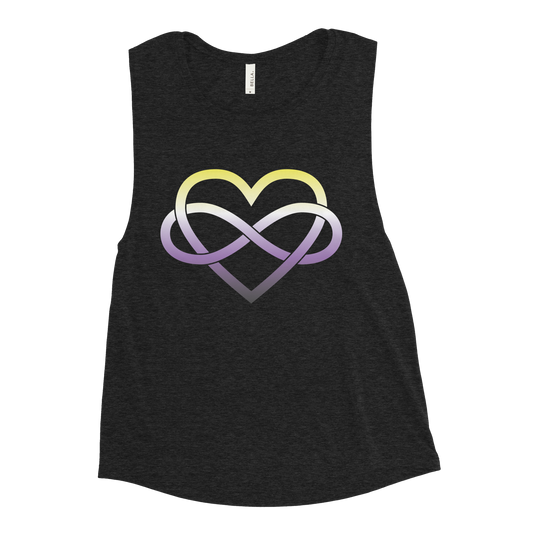 Polyamory Infinity Heart - Non-binary Ladies’ Muscle Tank