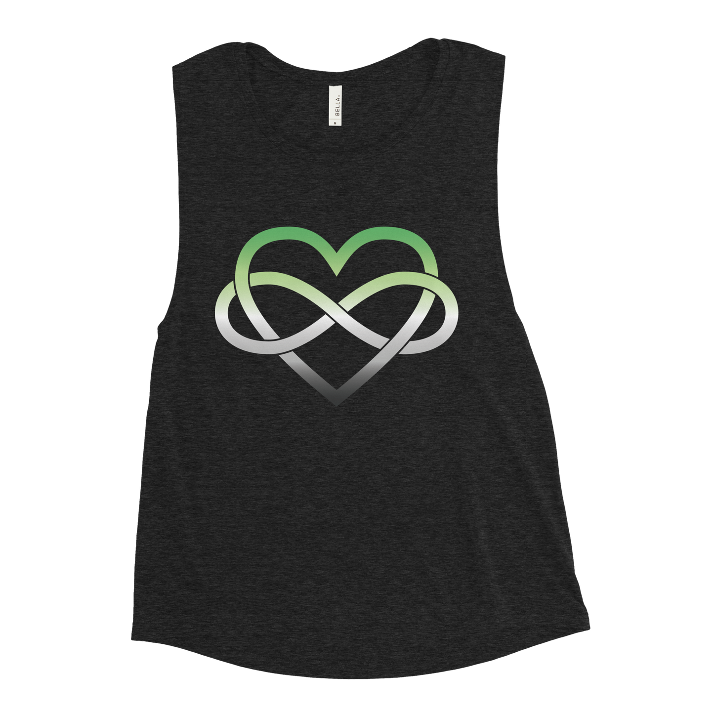 Polyamory Infinity Heart - Aromantic Ladies’ Muscle Tank