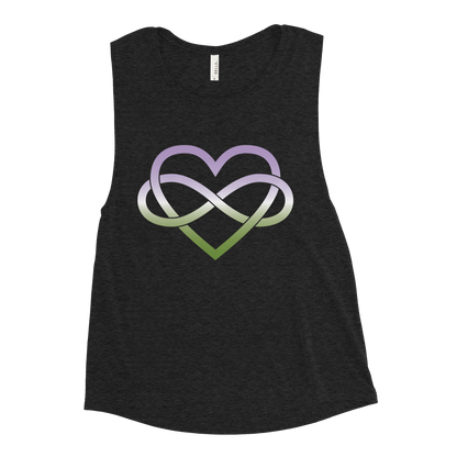 Polyamory Infinity Heart - Genderqueer Ladies’ Muscle Tank