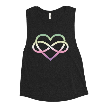 Polyamory Infinity Heart - Genderfae Ladies’ Muscle Tank