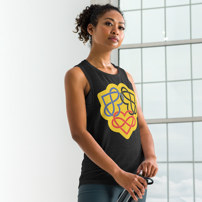 Poly Infinity Hearts Interlocked Ladies’ Muscle Tank