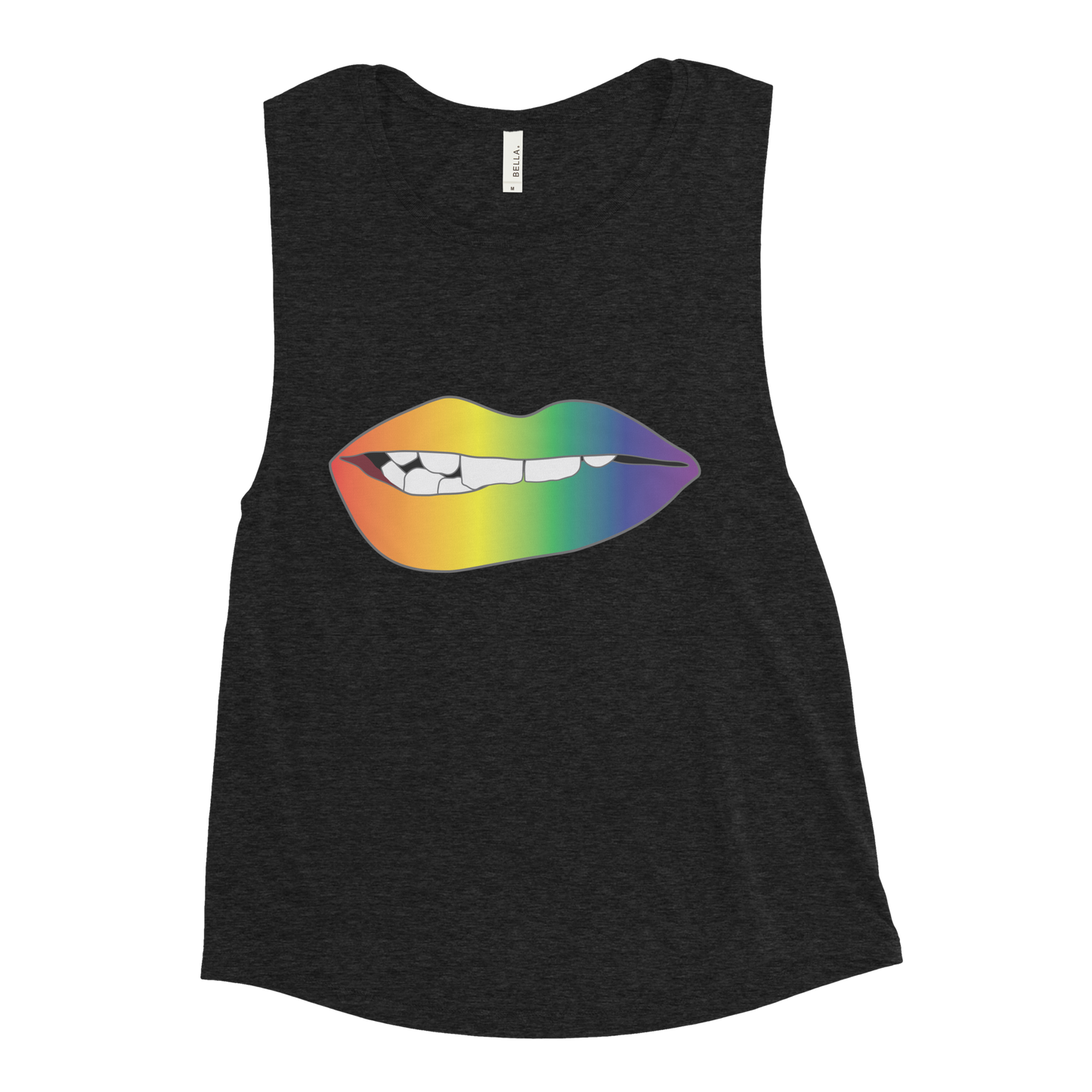 Biting Lips - Rainbow Pride - Gradient Ladies’ Muscle Tank