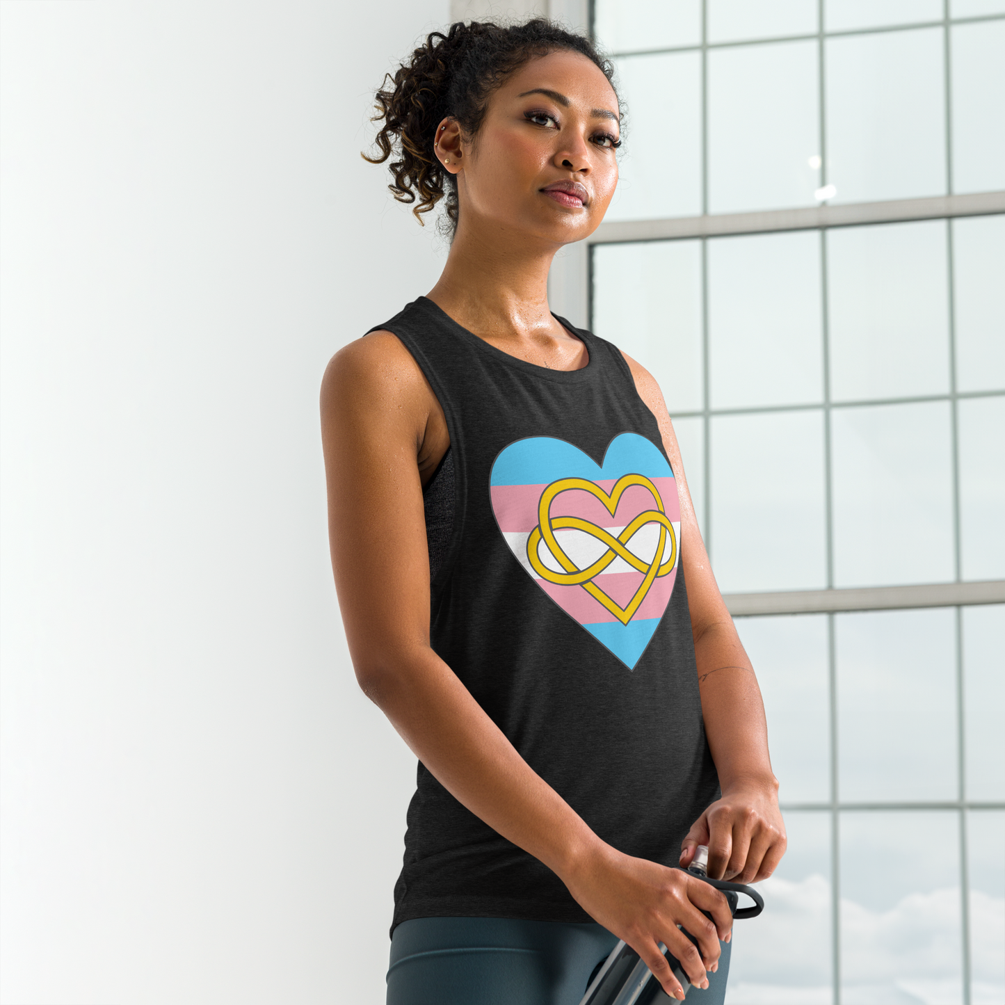 Polyamory Infinity Heart Trans Pride Ladies’ Muscle Tank