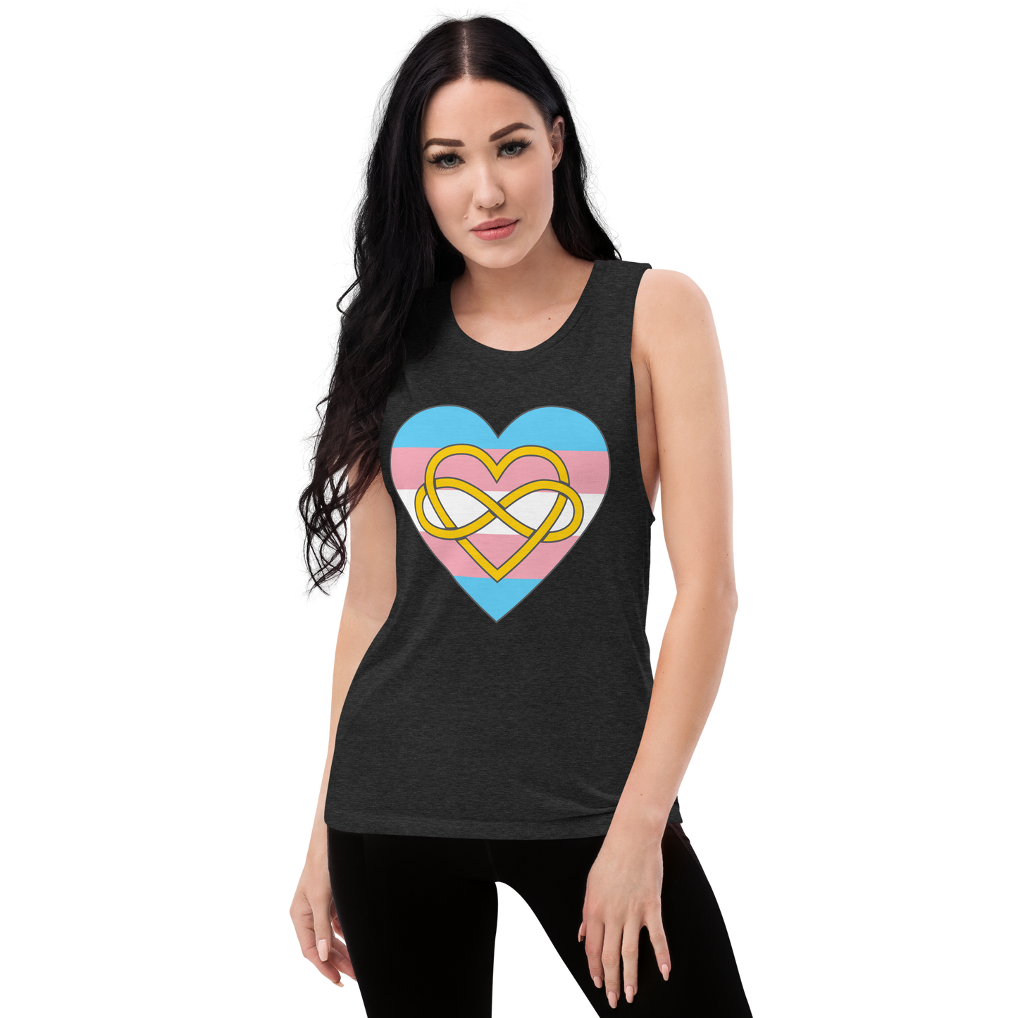 Polyamory Infinity Heart Trans Pride Ladies’ Muscle Tank